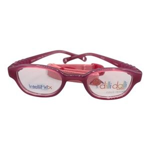 Dilli Dalli Peek-A-Boo Raspberry Kids Eyeglasses Frames 32-15-100 IntelliFlex